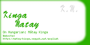 kinga matay business card